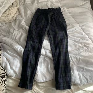 Hollister plaid taper pant